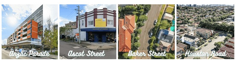 Streets in Kensington, New South Wales, Australia