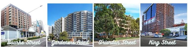 Streets in Mascot, New South Wales, Australia